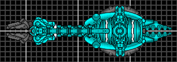 Omega class prototype laser platform <br />This huge laser platform is still deep within the experimental stages of production. Able to fire a huge beam of highly concentrated antineutrinos this station can quite literally annihilate the enemy target in an instant. Maintaining anti-matter however is understandably dangerous and explosions within the weapon aren't uncommon. If this weapon is ever finalised it could see application as either a defensive station or indeed as a dreadnoughts primary weapon.