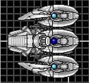 Particle frigate: Mainline frigate of an as yet unidentified alien race. Armed with two powerful particle cannons.
