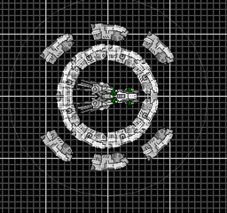 all the sections spin around the middle and block some of the incoming