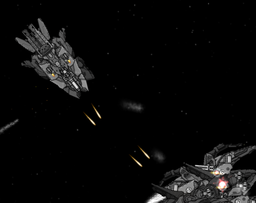 Damaged rebellious Xeelee Light Cruiser, Attacking a Xeelee Cruiser.png