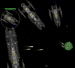 This is the new fleet firing on my buttugly target.