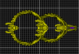 Reincarnation gravity vessel<br />Nomads used these ships as sacred shrines, trading posts, repair stations and cemetery. These ships wander the voids, providing aid and protection to those in need. The hoop like structure of the ship represent the continues cycle of reincarnation.