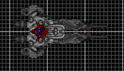 The Pariah was one of te first new combat units the Cyborgs desinged. Its technology is far superior to human technology. Its 4 deflectors make it tough and its various weapon systems including a heavy gatling cannon and 4 medium range rocket launchers allow it to pack a serious punch